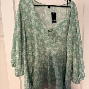 TORRID Hi-Lo Front Tie Top